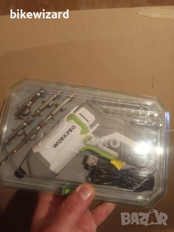 WORKPRO 3.6V Мини безжична отвертка 7Nm 240RPM 2000mAh LED 24 бр. аксесоари + калъф НОВО, снимка 2 - Други инструменти - 54034108