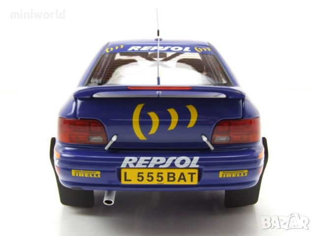 Subaru Impreza 555 n4 Sieger RAC Rallye 1994 McRae/Ringer - мащаб 1:18 на Kyosho нов в кутия, снимка 6 - Колекции - 54997489