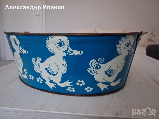 Стара ламаринена играчка корито, снимка 3 - Колекции - 54097349
