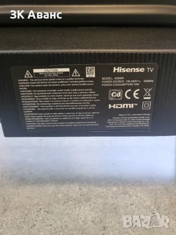 смарт телевизор Hisense 40A4N, снимка 4 - Телевизори - 55405208