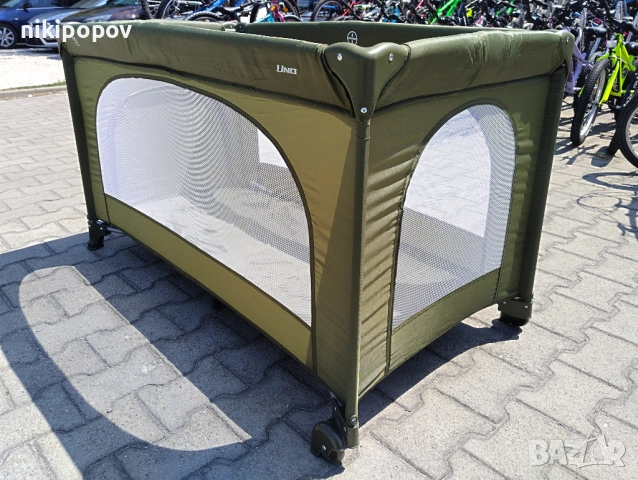 MONI Сгъваема детска кошара UNO зелен, снимка 6 - Други - 54646009