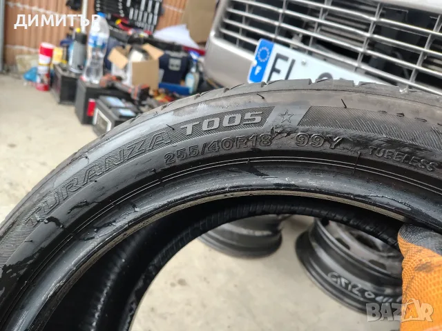 2бр.летни гуми BRIDGESTONE 255 40 18 DOT22-23 цена за брой, снимка 7 - Гуми и джанти - 55697590