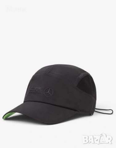 PUMA Mapf 1 Statement Cap Black  Стилна черна шапка Puma x Mercedes-AMG Petronas, изработена от висо