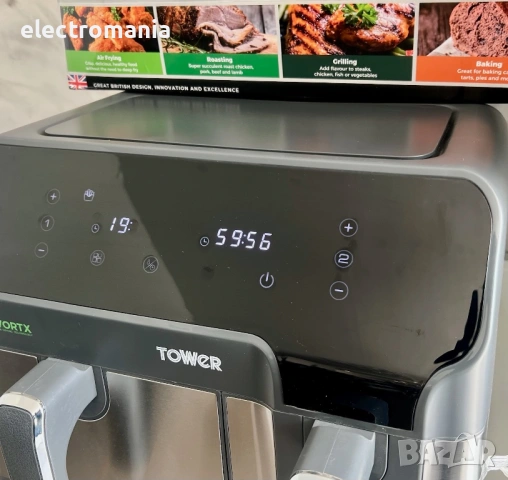 ЧИСТО НОВ!!! фритюрник с горещ въздух Vortx Tower T17099 8,5л , снимка 7 - Фритюрници - 54377934