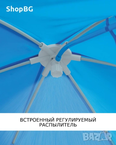 Басейн с UV-козирка и вграден пръскач INTEX Metal Frame, снимка 4 - Басейни и аксесоари - 54853087