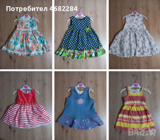 Луксозни маркови детски рокли 12-18м. 80-86см.