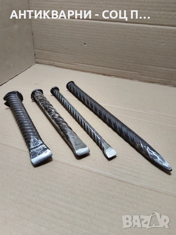Комплект Соц Стари Клинове Секачи Шило Общо Тегло 2.600кг. НОМЕР 66., снимка 6 - Антикварни и старинни предмети - 54010501