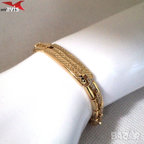 Гривна с 14К златно покритие 234875, снимка 4 - Гривни - 54163031