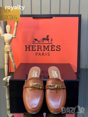 Hermes Нови Дамски Чехли Ерме Различни Цветове , снимка 5 - Чехли - 55082811