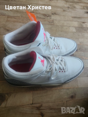 Размер US 18 - Jordan 3 Retro Mid White Cement Reimagined, снимка 4 - Кецове - 54510092
