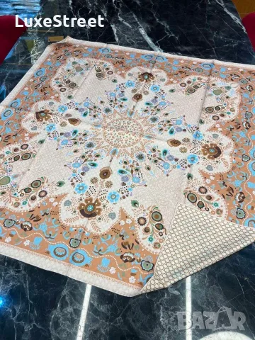 Gucci ⚜️ Louis Vuitton ⚜️ Fendi ⚜️ Burberry ⚜️Дамски Копринени Шалове , снимка 10 - Шалове - 55582761