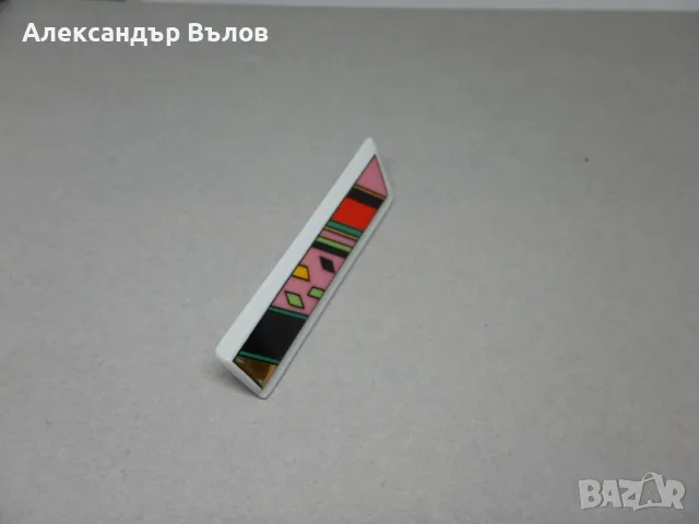 Винтидж порцеланова брошка Rosenthal Германия Ръчна изработка подписана, снимка 2 - Антикварни и старинни предмети - 55395473