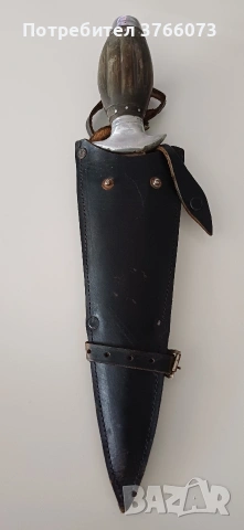 Стара кама с кожена кания , снимка 3 - Колекции - 54233925