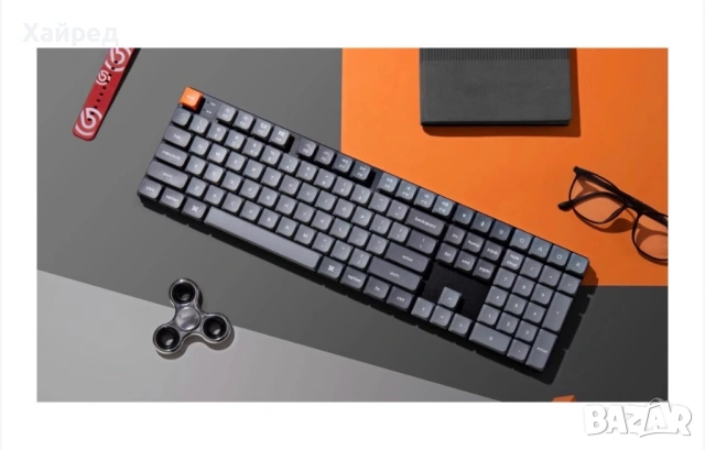 Механична клавиатура Keychron K5 Max QMK/VIA, RGB LED, Hot-Swappable, 2.4GHz, Безжична, Bluetooth 5., снимка 5 - Клавиатури и мишки - 54840171
