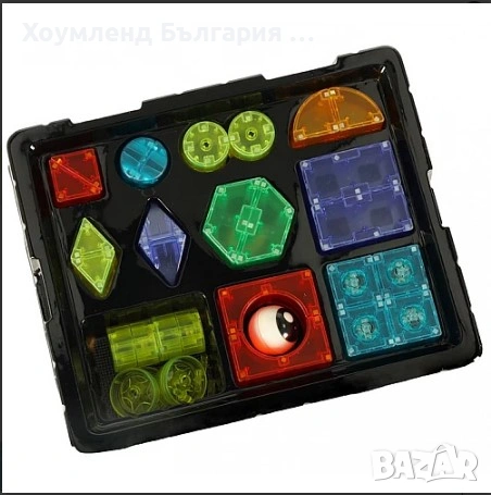 Магнитен LED Конструктор 32 елемента, снимка 8 - Конструктори - 54332064