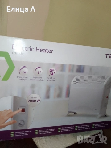 Продавам ел.конвектор Tesy, снимка 2 - Отоплителни печки - 55076641