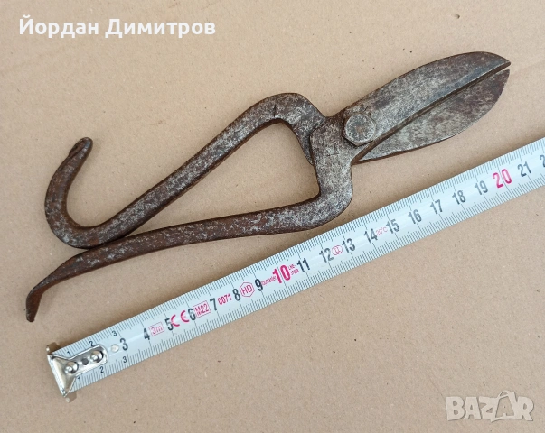 Стара кована ножица , снимка 3 - Антикварни и старинни предмети - 54924157