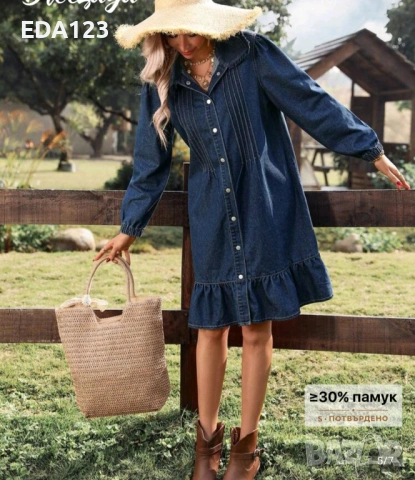 Дънкова рокля, снимка 2 - Рокли - 54297745