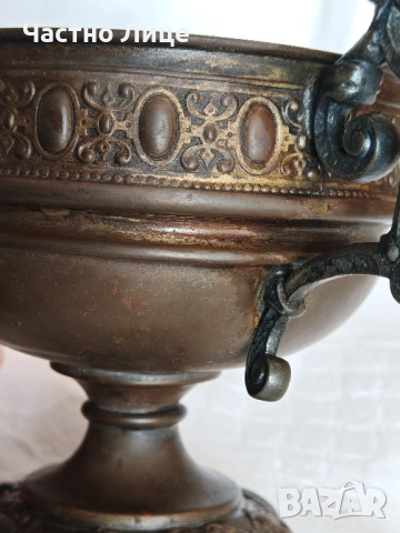 Старинен Античен Бронзов Съд Купа за Причастие, снимка 4 - Антикварни и старинни предмети - 53961364