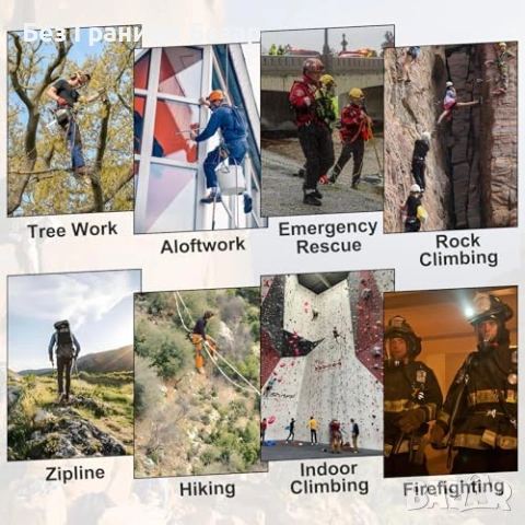 Нов Регулируем колан за катерене и спасителни дейности с подплата 22KN CE EN358, снимка 9 - Спортна екипировка - 54207965