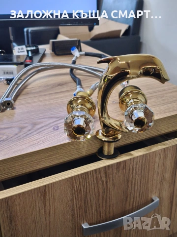 луксозен смесител за мивка с делфин, снимка 2 - Мивки - 54111643