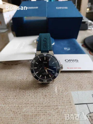 ORIS AQUIS SMALL SECOND DATE AUTOMATIC 45.5MM, снимка 2 - Мъжки - 55396305