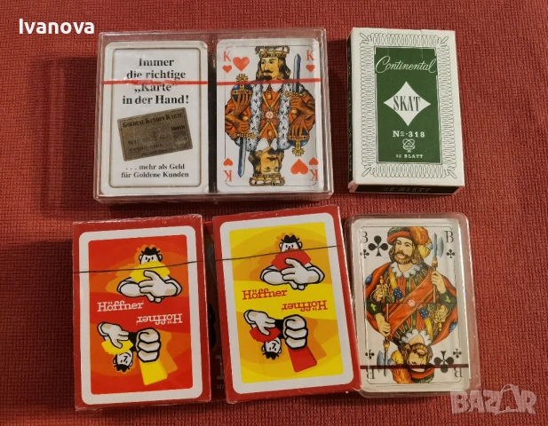 Лот немски карти за белот, покер и др, снимка 2 - Карти за игра - 53950556