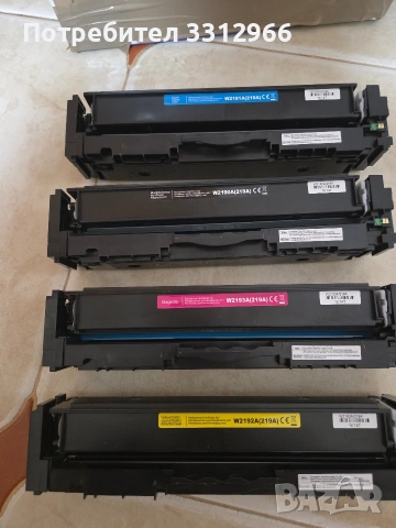 комплект от четири тонер касети с модел 219A, подходящи за принтери HP LaserJet Pro., снимка 2 - Консумативи за принтери - 54918691