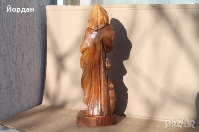 Дървена фигура  Мадона с Младенеца , снимка 10 - Антикварни и старинни предмети - 54149802