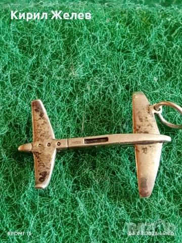 Красива сребърна висулка във формата на Самолет подходящ аксесоар за ежедневието 54180, снимка 5 - Колиета, медальони, синджири - 54079337