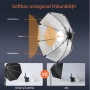 Комплект студийно фото FGen Softbox, 50 см осмоъгълен LED осветителен комплект с 85W LED крушки , снимка 3
