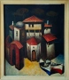 Картина, пейзаж, лодки, неразчетен автор, 1991 г., снимка 1