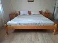 Дървена спалня + матрак и две нощни шкафчета, снимка 2