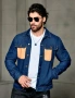 Ново мъжко карго дънково яке риза Street Style деним памук L, снимка 6