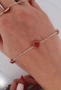 СРЕБЪРНО КОЛИЕ 925 С НАТУРАЛЕН КАРНЕОЛ, снимка 3