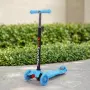 Детска тротинетка 21st Scooter със светещи колела, сгъваема, до 50кг – Синя, снимка 1