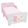 Детско легло Peppa Pig 140x70 см с ламелна основа, MDF, розово, замък и еднорог, от 36 месеца, снимка 6