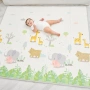 200 x 180 х 2см Сгъваема двулицева детска постелка / килимче за игра SUPERBE BEBE, снимка 1
