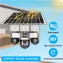 15MP HD 4G Соларна камера с три обектива, Night Vision, Solar Panel Charging, Human Detection, снимка 1