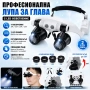 Професионална часовникарска увеличителна лупа за глава LED осветление лампа за бижутери часовникари, снимка 1