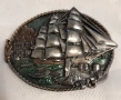 Винтидж американска катарама за колан Bergamot Brass Works 1983 , снимка 7