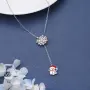 Коледно колие снежен човек и снежинка, подарък за коледа сребърно колие 925, снимка 5