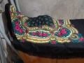 Gypsy floral multi 70 s Folkschal полски вълнен 144х144см ресни 12 см, снимка 2