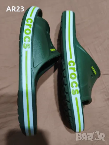 Оригинални чехли Crocs Bayaband Slide – Тъмнозелени, снимка 2 - Джапанки - 55537002