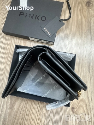 Дамски портфейл на Pinko в черен и розов цвят, снимка 7 - Портфейли, портмонета - 55407794