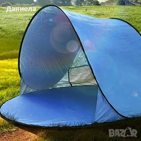 Автоматична плажна палатка с параван, UV защита 30+, 150x150x90 см, снимка 5 - Палатки - 54203309