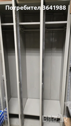 Гардероб метален с 3 врати 175/90/45/см за съблекалня - налични 3 броя, снимка 2 - Шкафове - 53975576