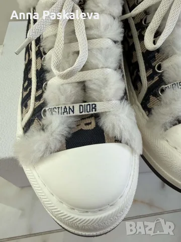 Кецове Dior от агнешка кожа с косъм, снимка 8 - Кецове - 55514051