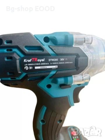 Акумулаторен гайковерт KraftRoyal 36V с 2 батерии, комплект с 25 аксесоара в куфар, снимка 3 - Други инструменти - 54090274