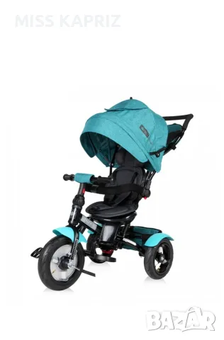 Детска триколка LORELLI Neo Green Luxe въздушни гуми, снимка 4 - Детски велосипеди, триколки и коли - 55588088